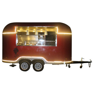 Burger Truck Fast Food Van with Full Kitchen Donuts Cart Mobile Vending 2300*1750*2100mm